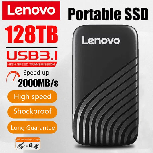 Lenovo Portable SSD Hard Drive 1TB-128TB