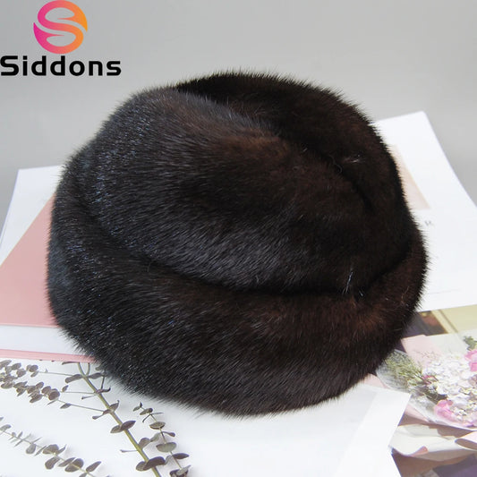 Mink fur cap