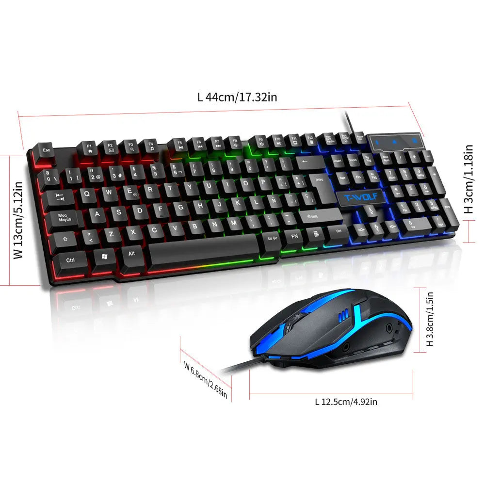 Keyboard and mouse set for gaming