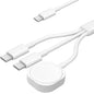 3-in-1 Magneettinen Lataustelakka – USB-C & USB-A – iPhone, Apple Watch & AirPods