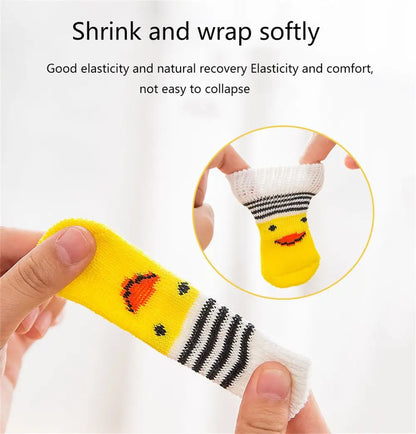Breathable dog socks 4pcs, cotton socks with non-slip soles for dogs and cats