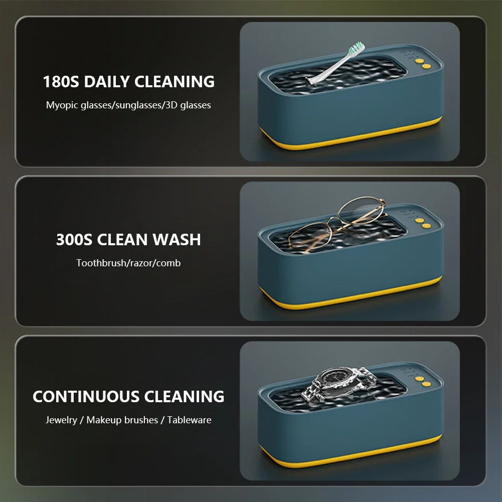 Ultraääni 360° Puhdistuslaite 45kHz - Korut, Silmälasit, Kellot, Meikkisiveltimet