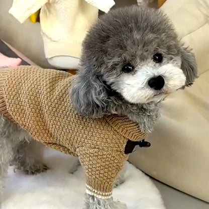 Dog warm knitted winter coat, cardigan style, all sizes