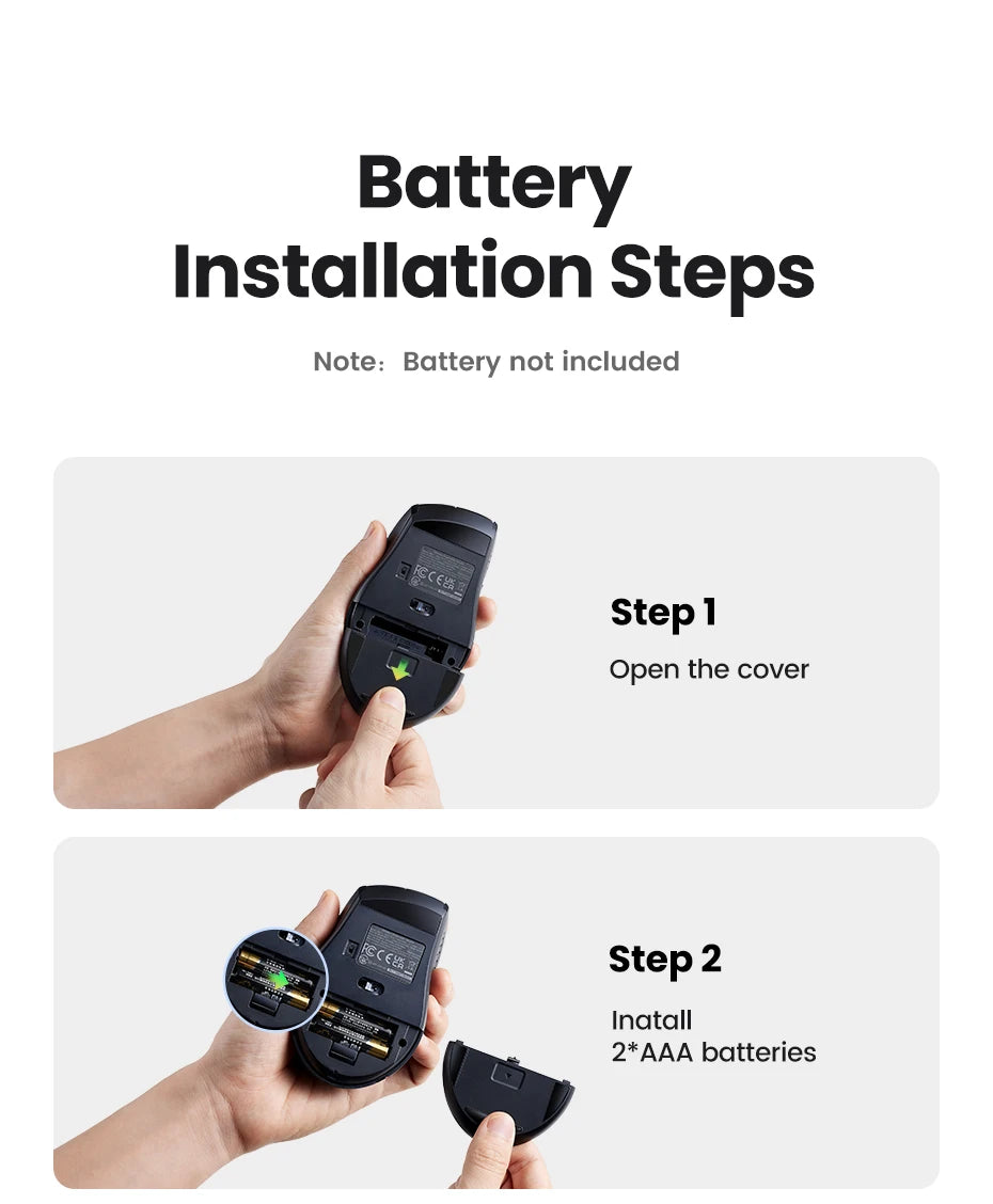 UGREEN Langaton Hiiri 1600DPI - Hiljainen 2.4GHz USB-hiiri PC & MacBook