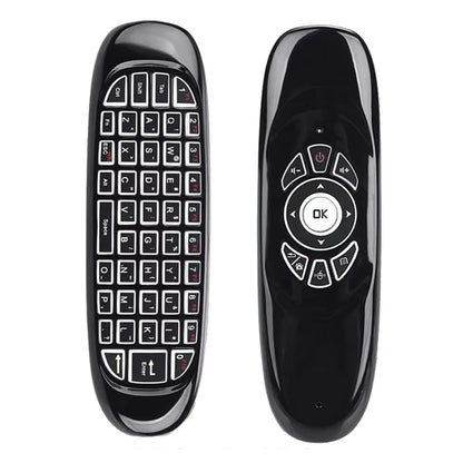 C120 Taustavalaistu Ilmahiiri – 2.4G Langaton Mini-näppäimistö Gyroskoopilla Smart TV:lle