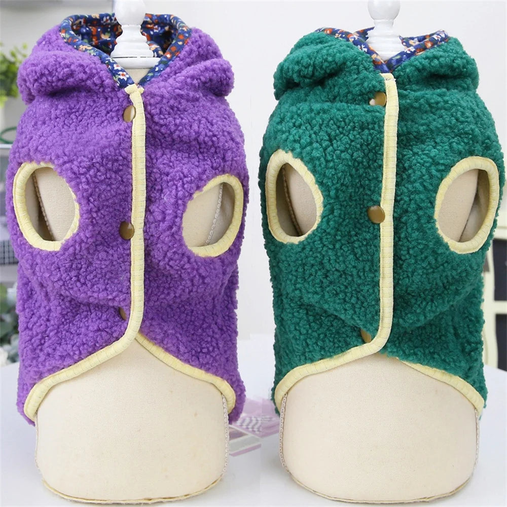 Dog winter coat, thick and warm material, for small and medium-sized dogs