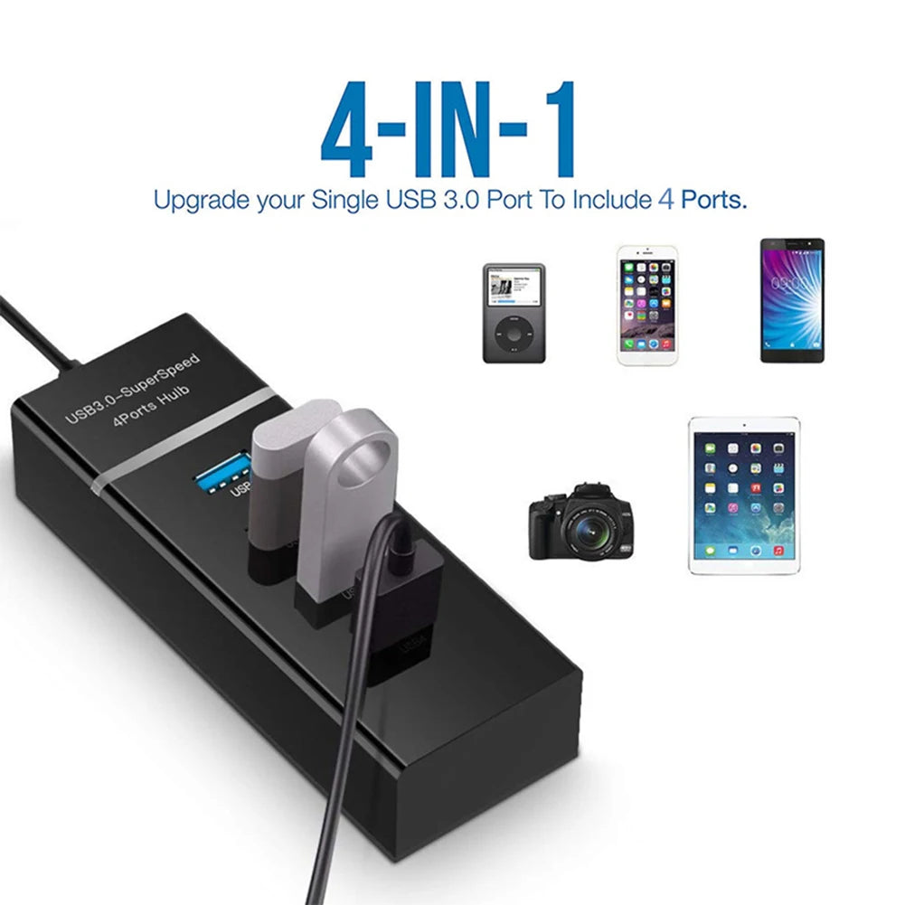 7-porttinen USB 3.0 -keskitin 120cm – Nopea USB-jakolaite PC:lle ja kannettavalle