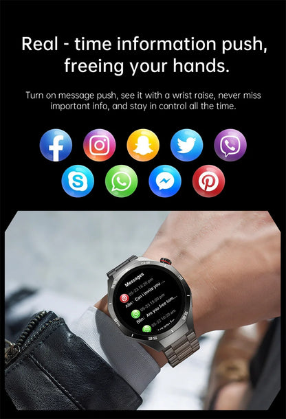 GT5 Pro GPS Smartwatch with AMOLED display, NFC payment function, health tracking