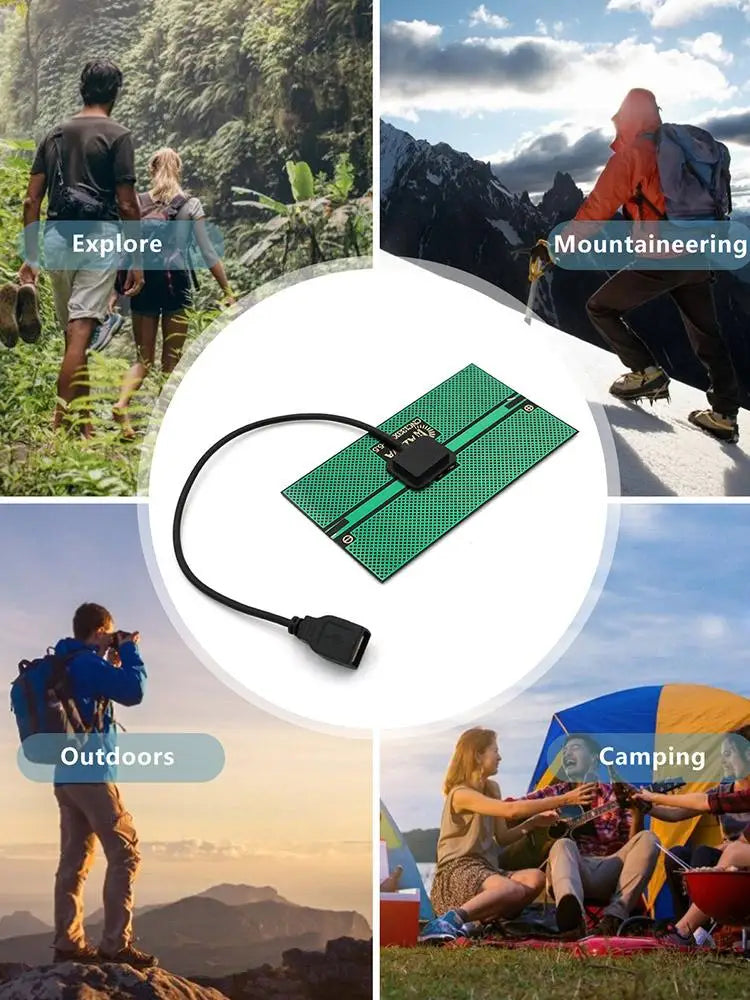 1.65W Kannettava Aurinkopaneeli 5.5V – Mini-aurinkopaneeli Ulkoiluun – Puhelin & Tabletti