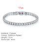 Tennis bracelet with zirconia stones, multi-colored sparkling design