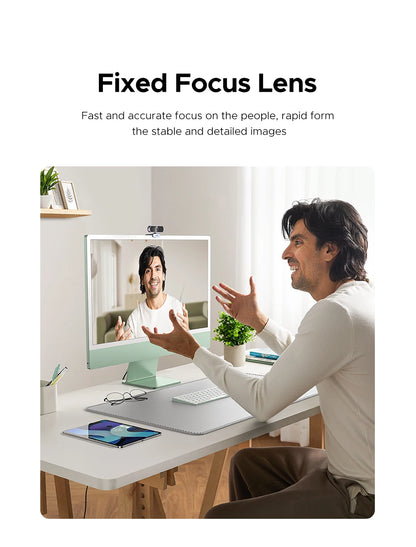 UGREEN 2K Webkamera Mikrofonilla - Full HD USB Kamera Streamaukseen