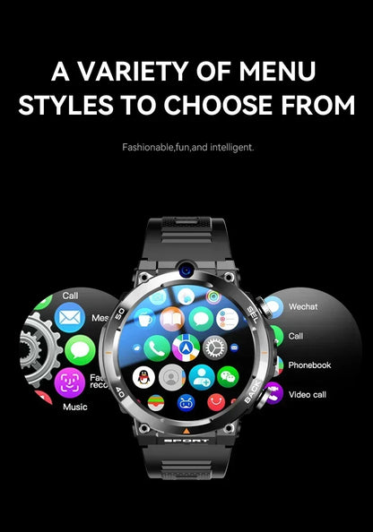 H10 4G LTE Smartwatch for Men, High-Tech, Dual Camera and Video Calls