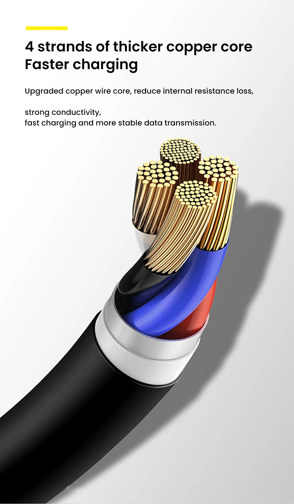 66W USB-C Kaapeli Sisäänvedettävä - 5A Pikalataus Type-C Jousimekanismilla