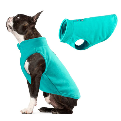 Winter fleece dog coat, warm puppy clothing for small and medium-sized dogs