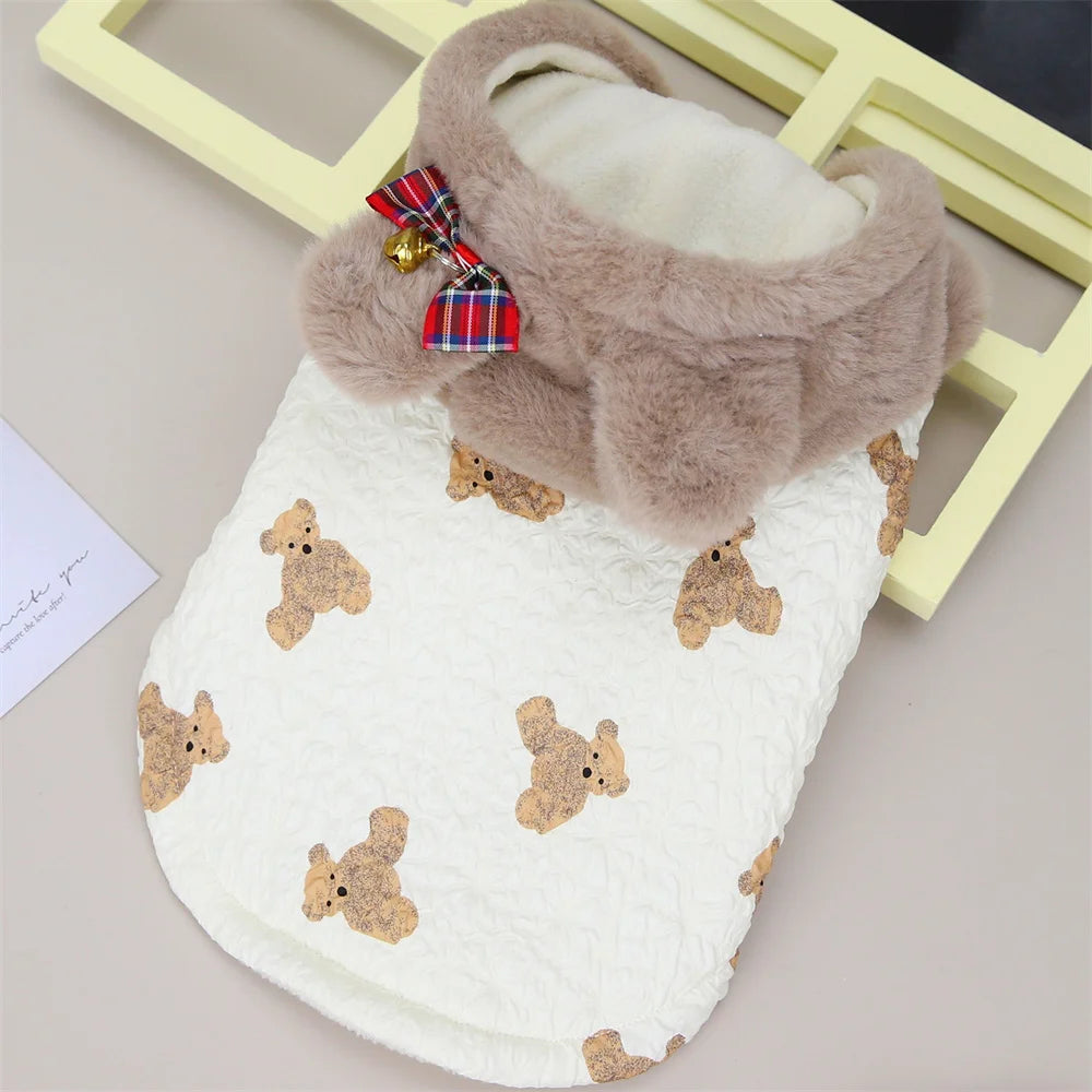 Dog winter coat, thick and warm material, for small and medium-sized dogs