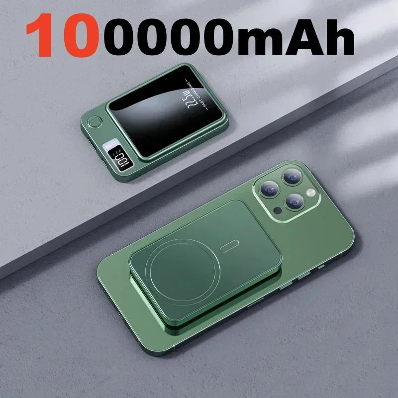Magneettinen Langaton Virtalähde 50000mAh - Superpikalataus, Kannettava Powerbank iPhone & Huawei