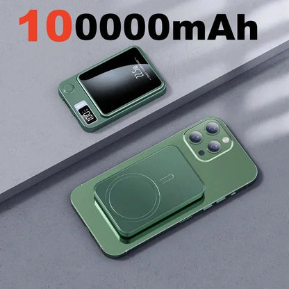 Magneettinen Langaton Virtalähde 50000mAh - Superpikalataus, Kannettava Powerbank iPhone & Huawei