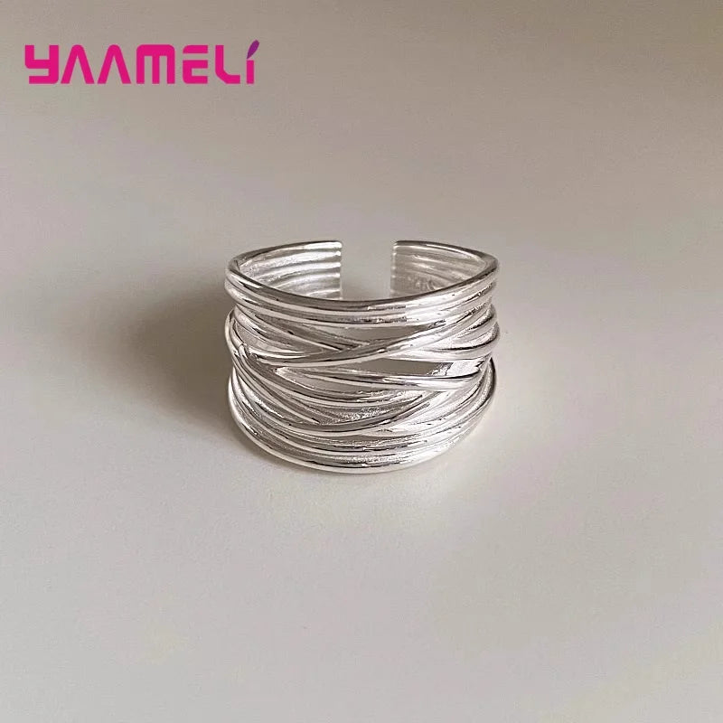 925 Hopea risti-sormus miehille ja naisille