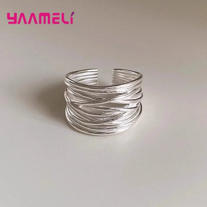 925 Hopea risti-sormus miehille ja naisille