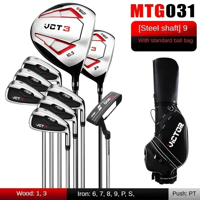PGM VCT3 Golf Club Set 12 Pieces for Men, Top-Class Set for Beginners