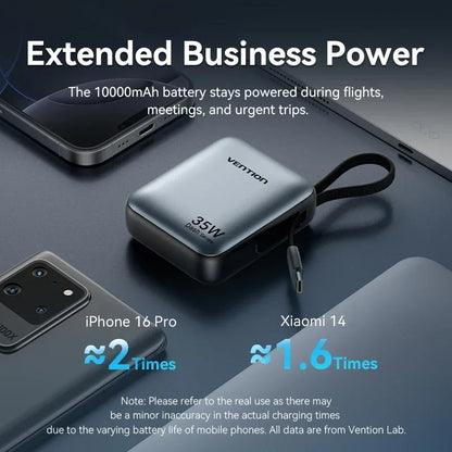 Vention CCV 35W Powerbank, compact 10000mAh, fast charging