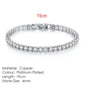 Tennis bracelet with zirconia stones, multi-colored sparkling design
