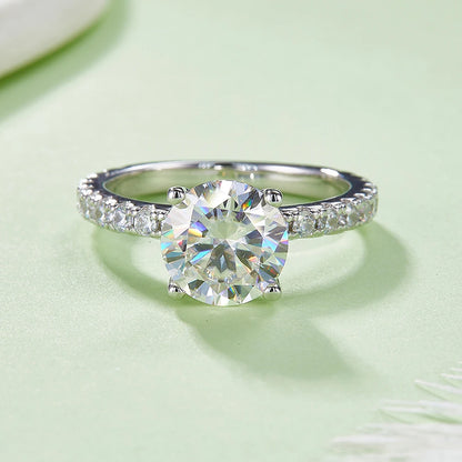 Serenity Day Moissanite Ring, S925 Silver Wedding Ring