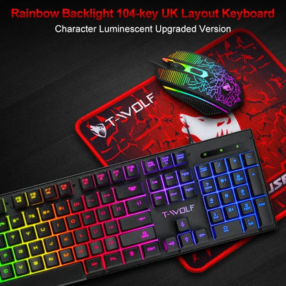 Wired RGB keyboard and mouse set for gaming and work