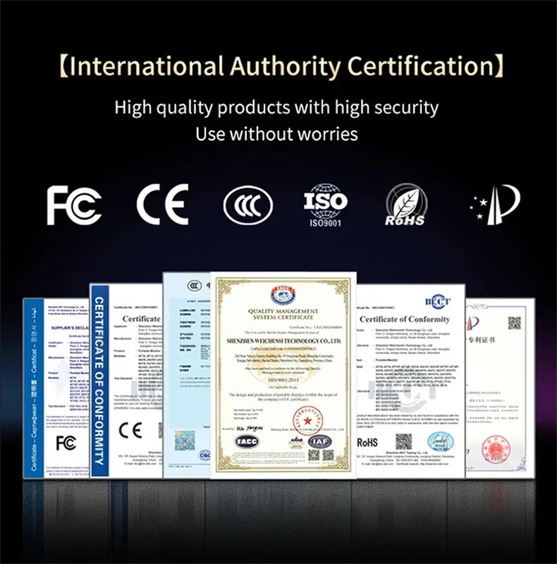 Triple-screen portable monitor, 15.6" Full HD IPS displays