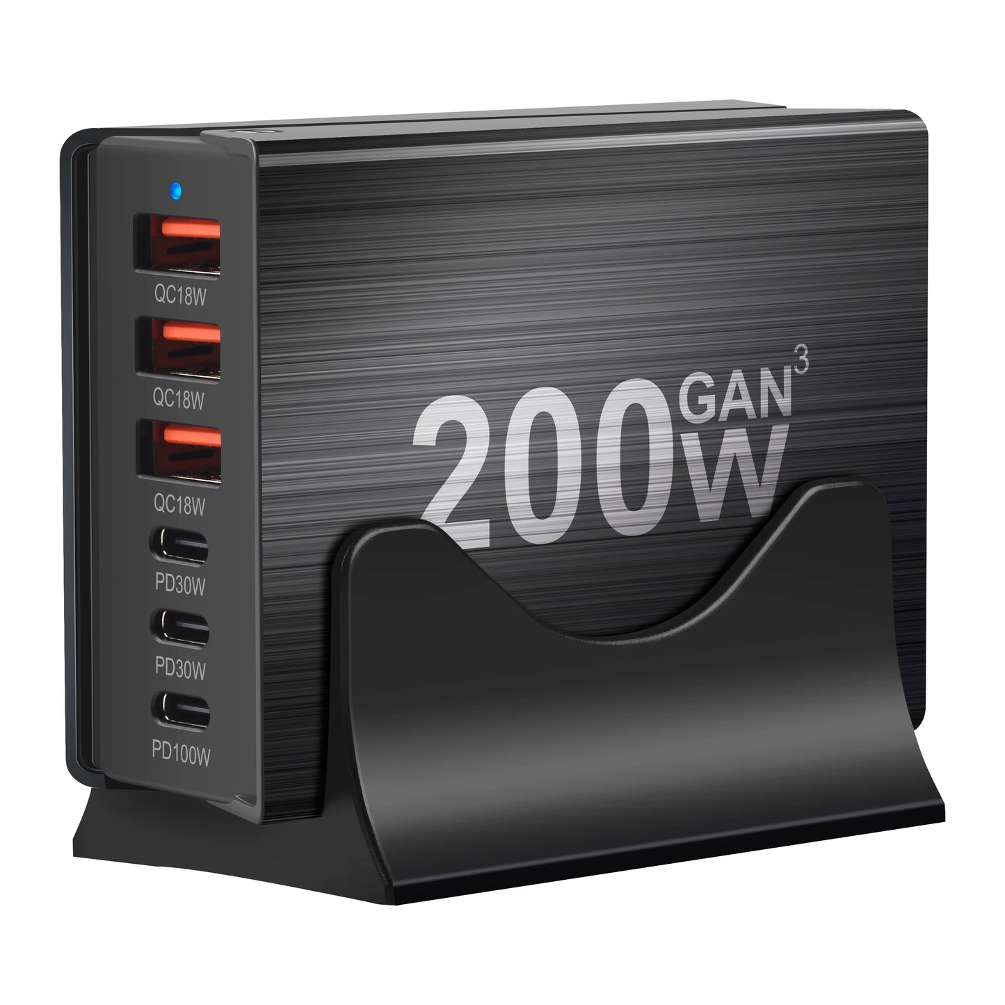 GAN State-of-the-art fast charging station 200W, the perfect charging solution for home and office