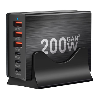 GAN State-of-the-art fast charging station 200W, the perfect charging solution for home and office