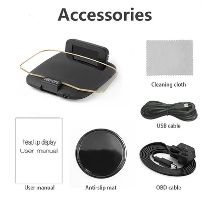 C1 HUD Head-Up Display - OBD2 GPS Navigointi Tuulilasiprojektori Autoon