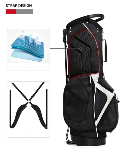 PGM QB146 golf bag, lightweight rack bag for 14 clubs, for men and women