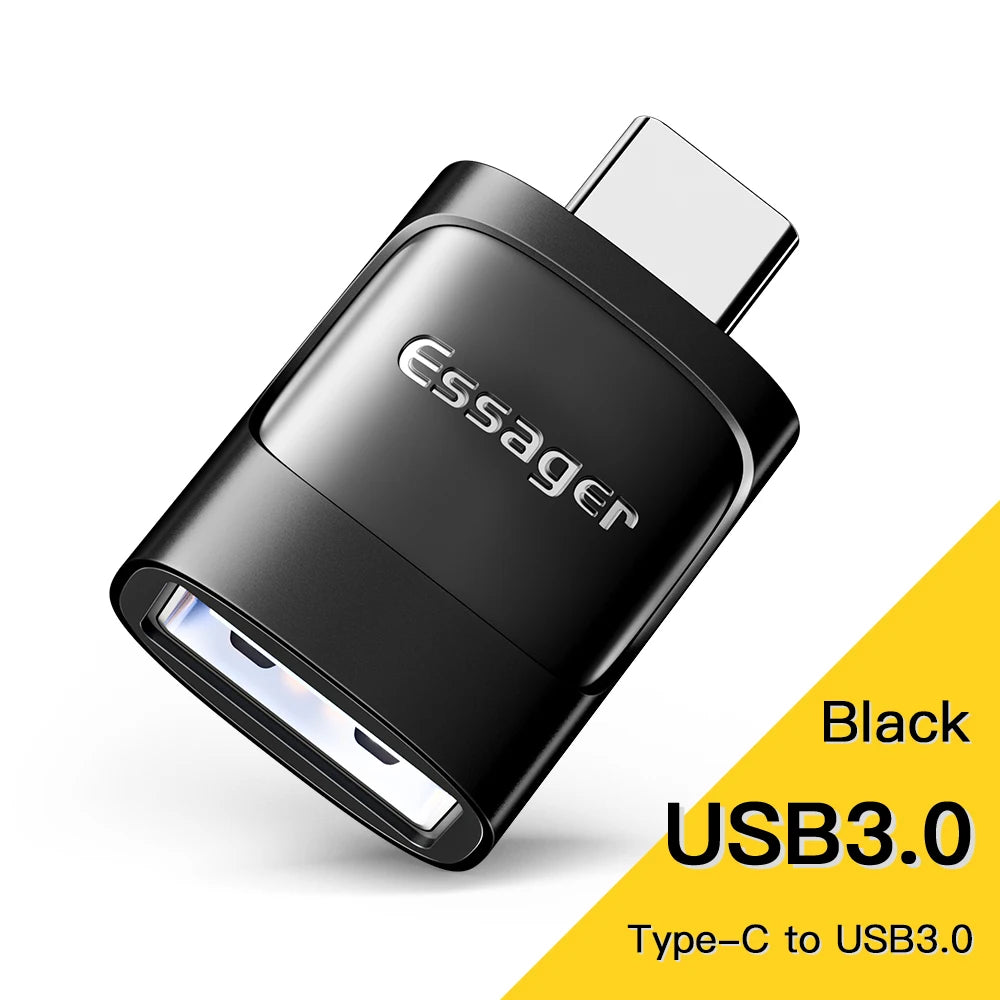 Essager USB 3.0 to Type-C OTG Adapteri - USB-A Muunnin MacBook & Laptop