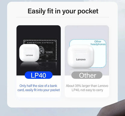 Lenovo LP40 Wireless Bluetooth 5.0 Earbuds