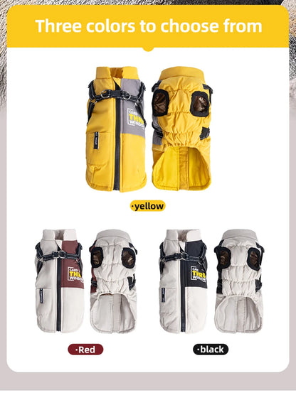 Warm dog winter coat for large dogs