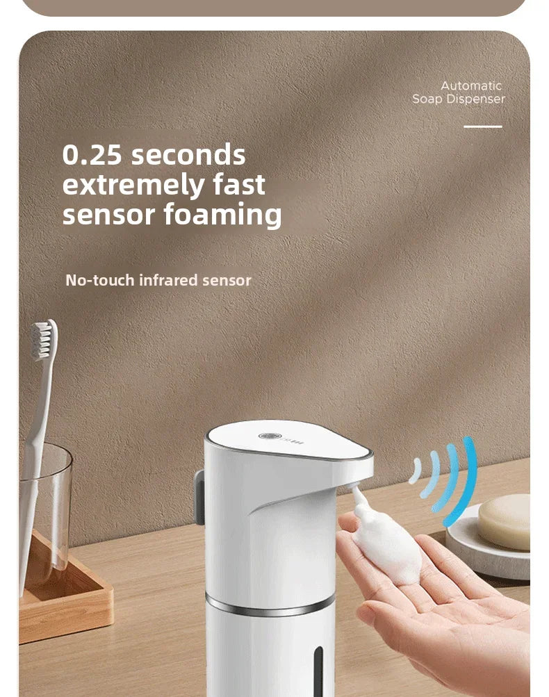 Automaattinen Vaahtoava Saippua-annostelija 2026 - USB-ladattava Älykäs Käsienpesulaite Kylpyhuoneeseen