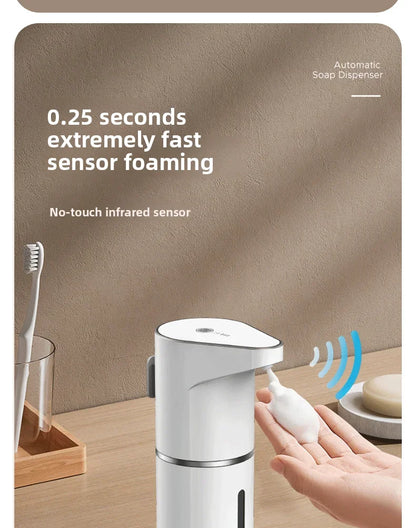 Automaattinen Vaahtoava Saippua-annostelija 2026 - USB-ladattava Älykäs Käsienpesulaite Kylpyhuoneeseen