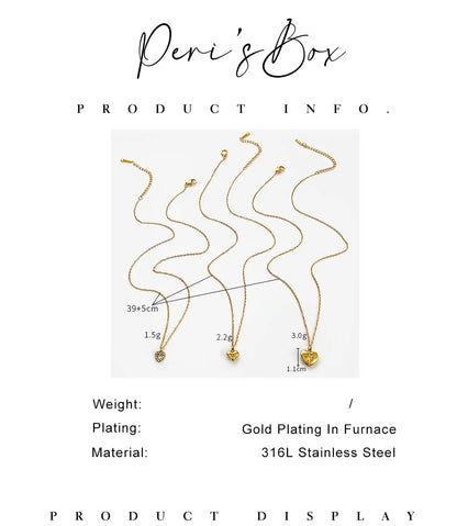 18K kullattu sydänriipus kaulakoru naisille, eri variaatioita