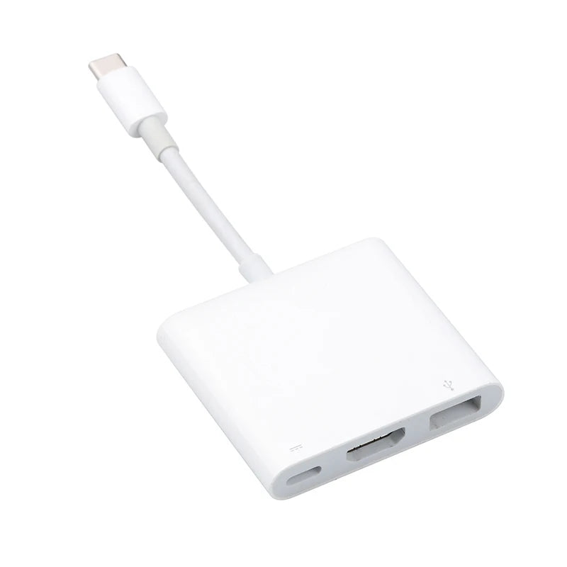 USB-C Hub HDMI 4K Adapteri - 3-in-1 Type-C Muunnin MacBook & Laptop