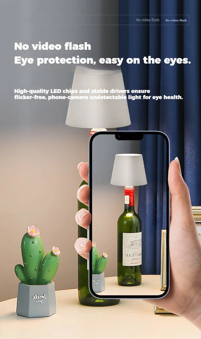 LED bottle light, USB rechargeable, for home, restaurants and bars