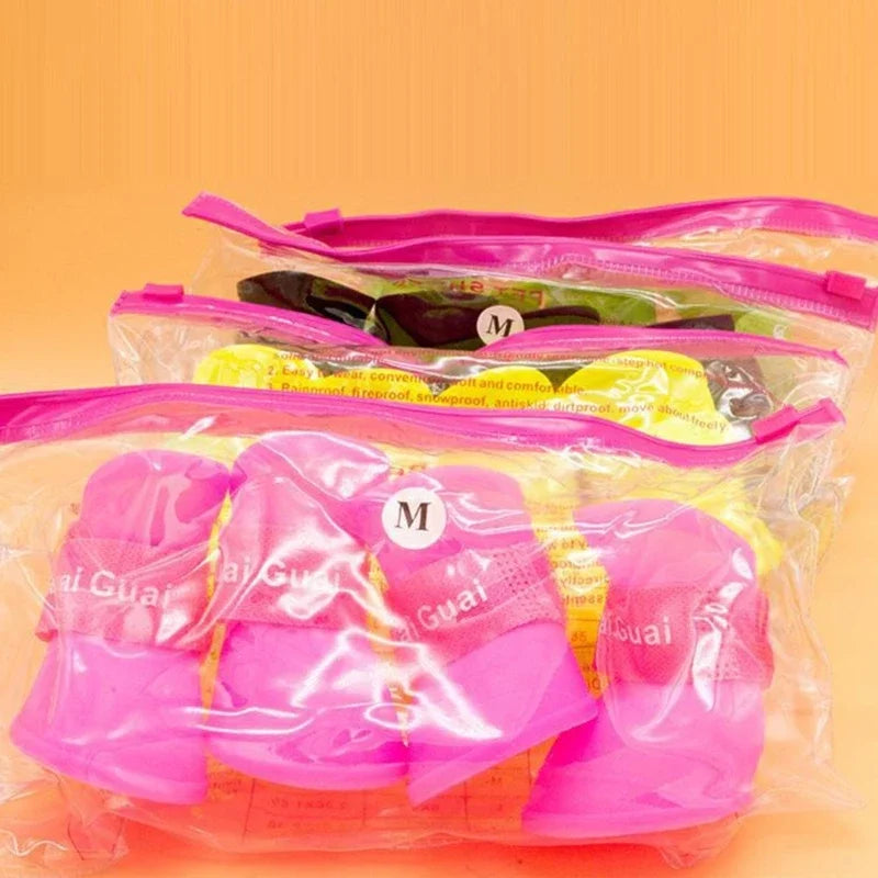 Waterproof dog boots 4pcs, with adjustable strap and non-slip sole