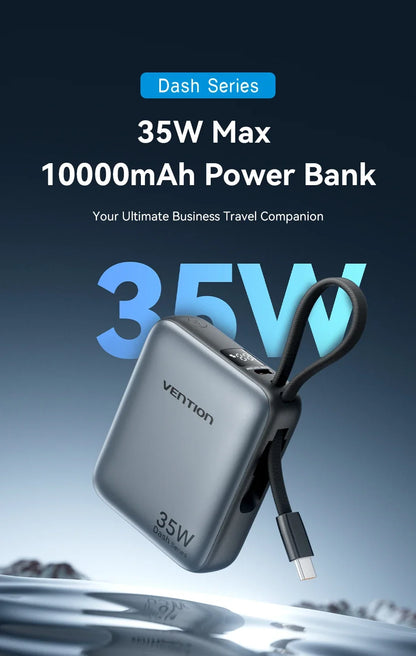Vention CCV 35W Powerbank, compact 10000mAh, fast charging