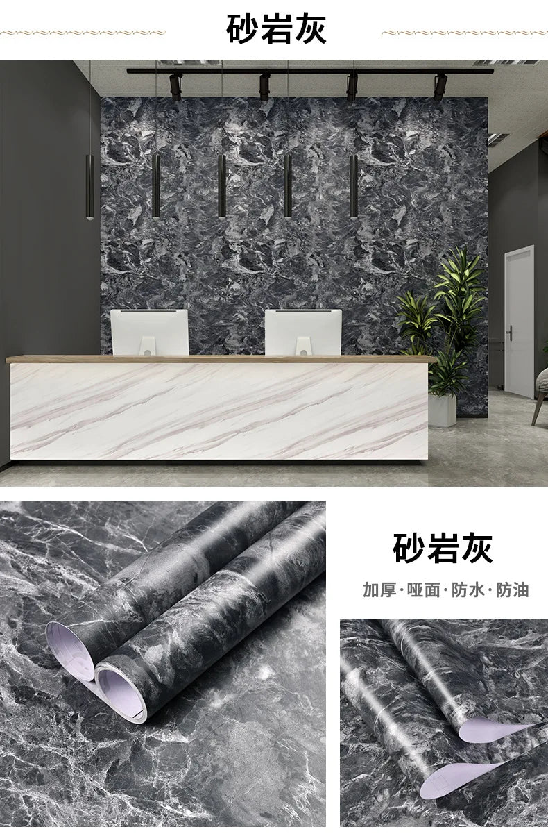 Marble patterned self-adhesive wallpaper, available in many different variations