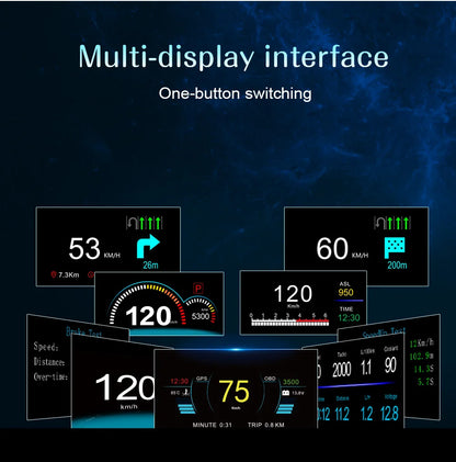 C1 HUD Head-Up Display - OBD2 GPS Navigointi Tuulilasiprojektori Autoon