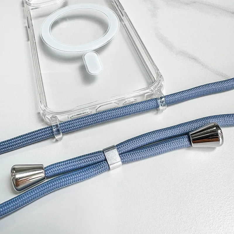 Crossbody Kaulanauha iPhone-suojakuori MagSafe - Läpinäkyvä Magneettinen Kotelo