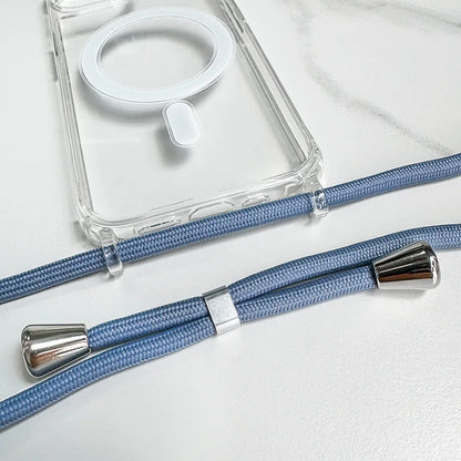 Crossbody Kaulanauha iPhone-suojakuori MagSafe - Läpinäkyvä Magneettinen Kotelo