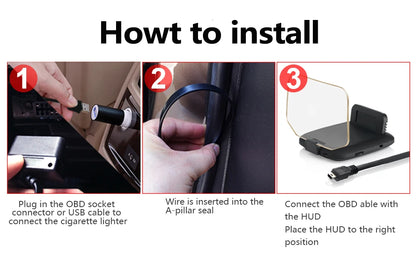 C1 HUD Head-Up Display - OBD2 GPS Navigointi Tuulilasiprojektori Autoon