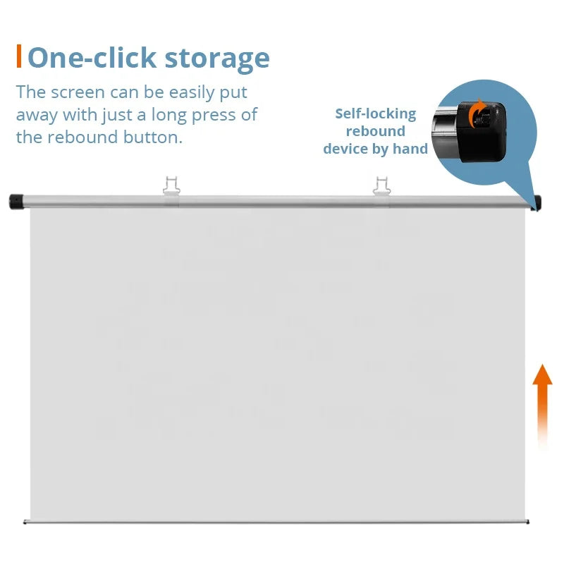 Kannettava Projektorikangas 60" – Lattiamalli ulko- ja sisäkäyttöön