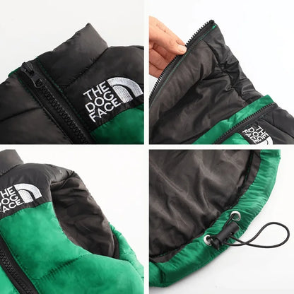 Warm winter dog vest with polo collar, for small, medium and large dogs